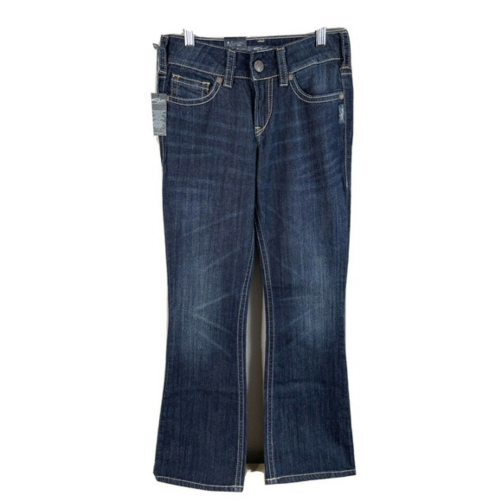 Silver Suki Bootcut Jeans Womens 25‎ Blue Curvy Denim New